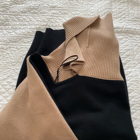 Lelis Black and tank Knit Open Shoulder Mock Neck Turtleneck Sweater Siz… - Picture 11 of 15